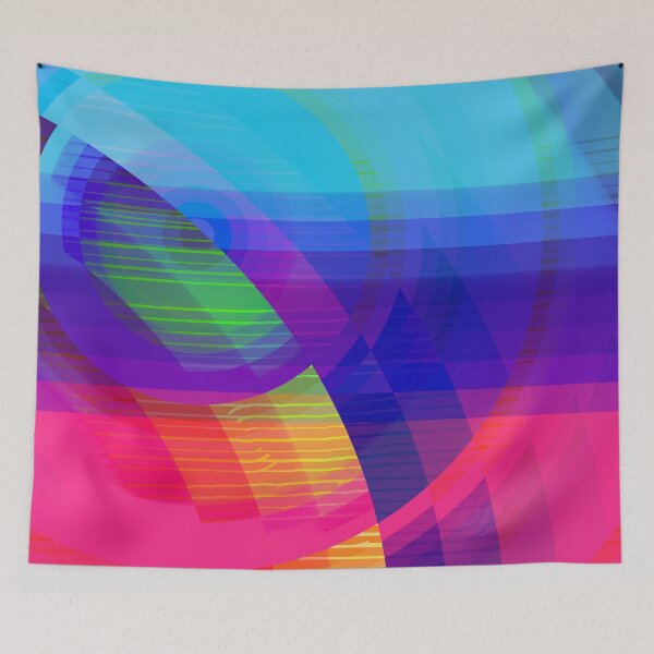 Item preview, Neon Pink Psychedelic trippy  abstract art designed and sold by Thecolorschemer.