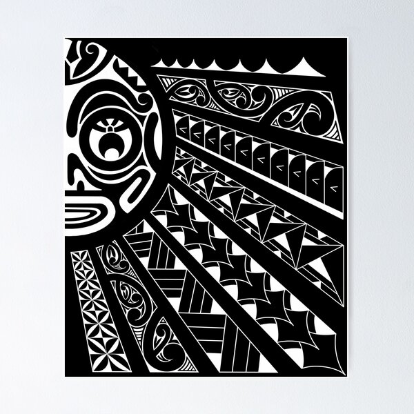 Set Tattoo Sketch Maori Style Leg Shoulder Sun Symbols Face Stock Vector by  ©marinastorm5554 395443430
