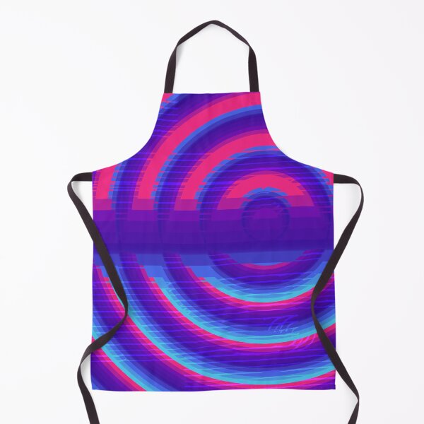 Item preview, Neon Blue pink fluorescent vaporwave scifi ripples design designed and sold by Thecolorschemer.