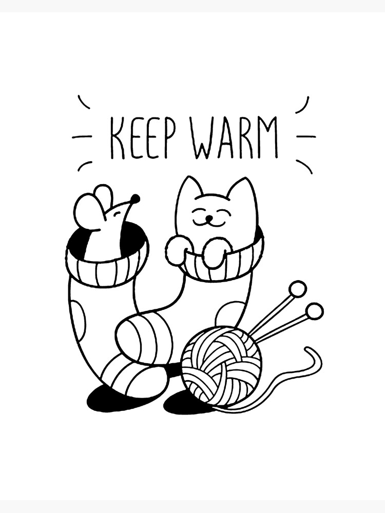 Keep warm funny | Art Board Print
