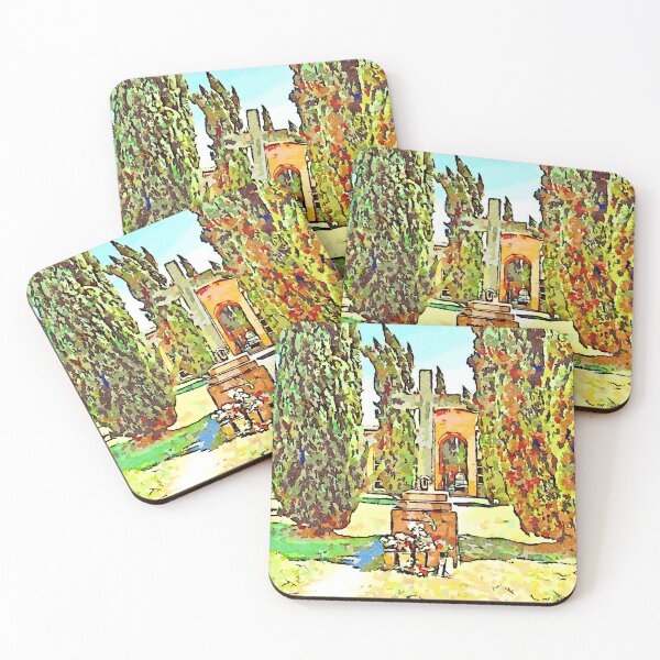 Item preview, Fognano: cipresses and cross designed and sold by Giuseppe Cocco.