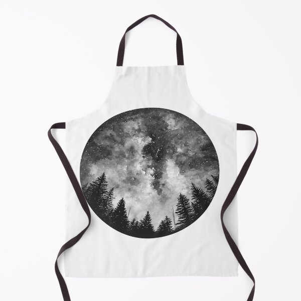 Item preview, Watercolor Forest Galaxy / Monochrome / Circle / Night Sky / Galaxy / Stars / Sticker Sticker / Light designed and sold by AnnaWander.