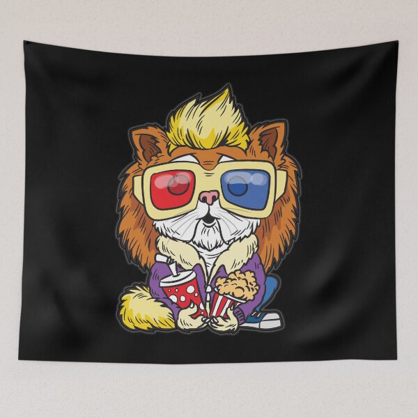 Item preview, Persian Cat Wearing 3 D Glasses designed and sold by Moonpie90.