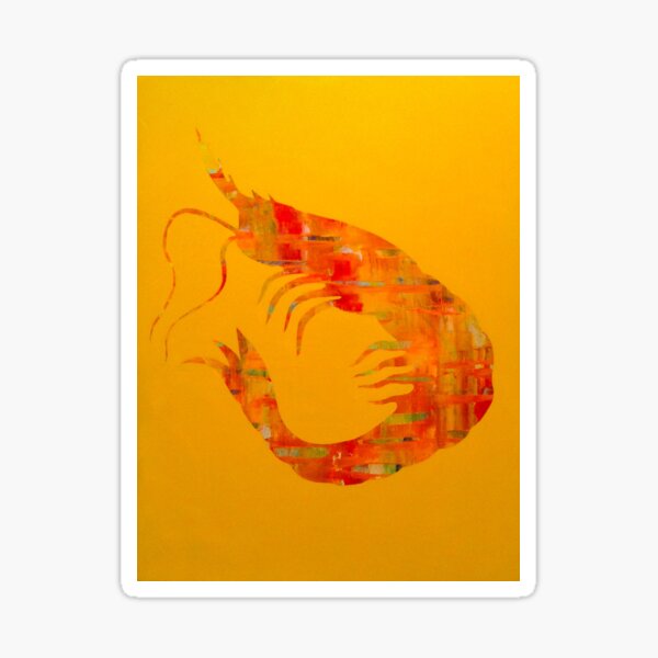 Happy Shrimp Sticker