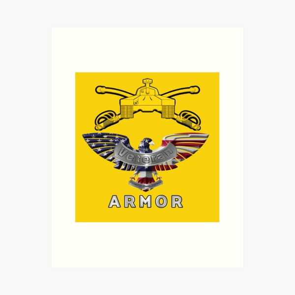 Army Armor Veteran Customized Eagle Art Print