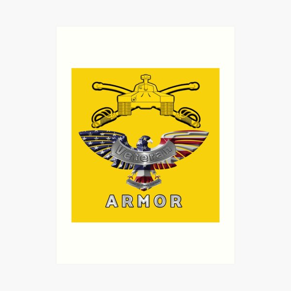 Army Armor Veteran Customized Eagle Art Print