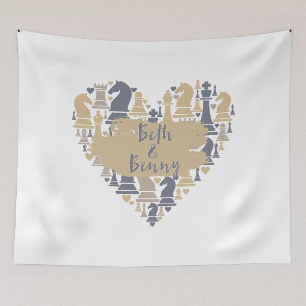 Item preview, queen's gambit beth benny chess heart designed and sold by lovely-lyrics.