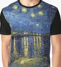 1888-Vincent van Gogh-Starry Night-72x92 Graphic T-Shirt