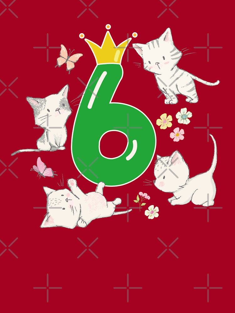 Cumpleaños 2 años niño niña gato corona número' Pegatina