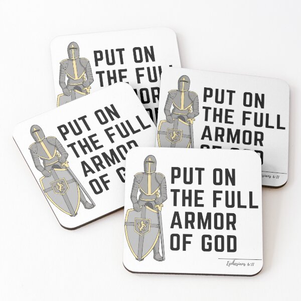 Item preview, Put on the Full Armor of God - black letters and source designed and sold by Victoria   Muñoz.