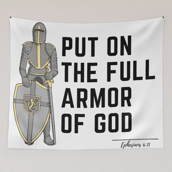 Item preview, Put on the Full Armor of God - black letters and source designed and sold by Victoria   Muñoz.