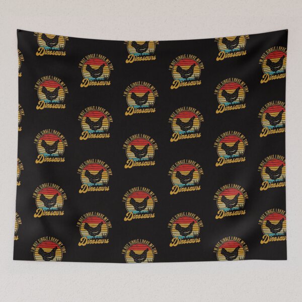 Item preview, I’m Not Single I Have My Tiny Dinosaurs Vintage Retro 1970s designed and sold by Dan66.