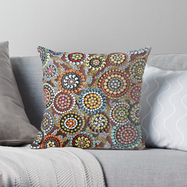 Circles of Life Throw Pillow