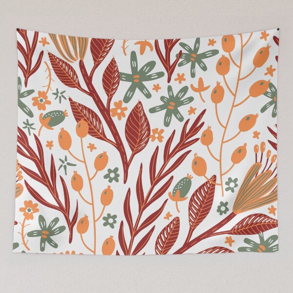 Item preview, Leafs and Floral Pattern designed and sold by Indra Agrawal.