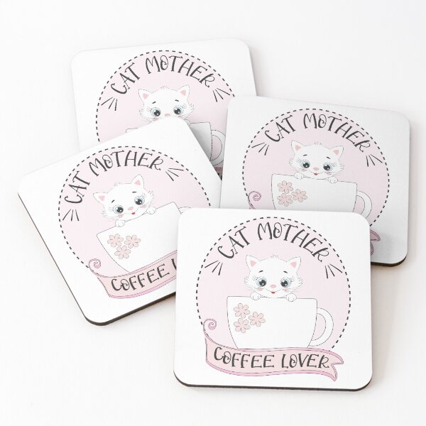 Item preview, Cat Mother Coffee Lover in Pink designed and sold by Mariv19.