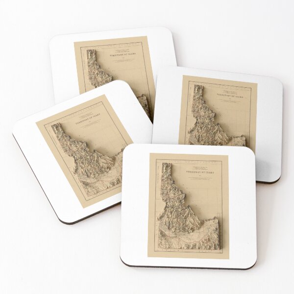 Item preview, 1883 Idaho Relief Map 3D digitally-rendered designed and sold by ThinkAboutMaps.
