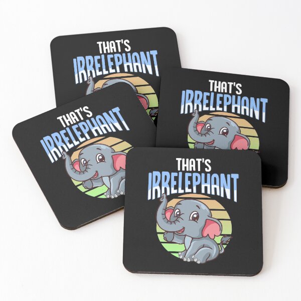 Item preview, That's Irrelephant Cute & Funny Baby Elephant Pun designed and sold by perfectpresents.