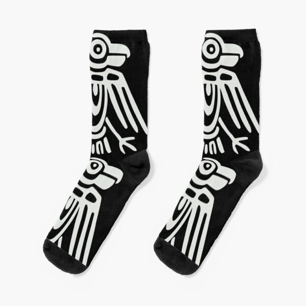Mayan Icons: Aztec Drawing Socks