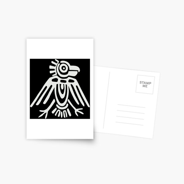 Mayan Icons: Aztec Drawing Postcard