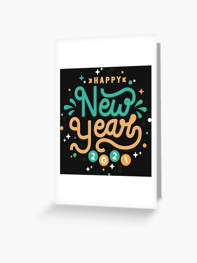 Thumbnail 1 of 2, Greeting Card, happy new year 2021 designed and sold by th3profamer.