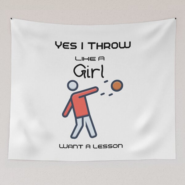 Item preview, Yes, I Throw Like A Girl Want A Lesson?Yes I Throw Like a Girl Want a Lesson designed and sold by piskwi.