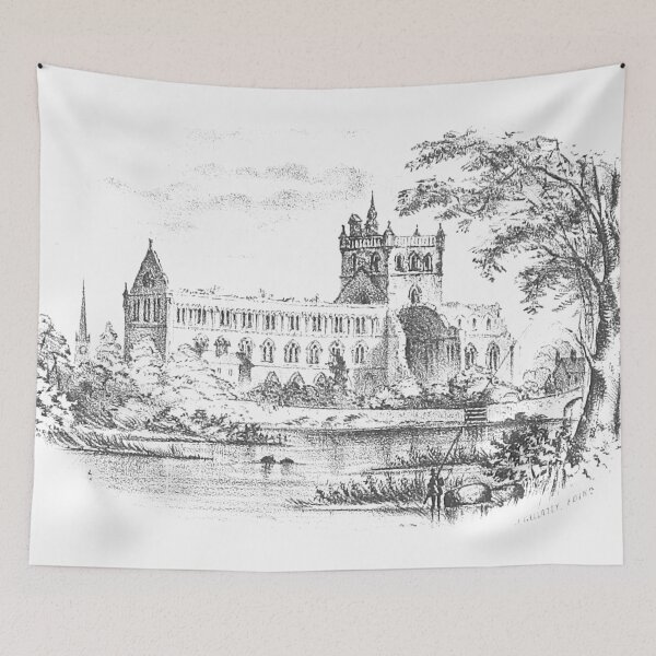 Item preview, Jedburgh Abbey | Vintage Illustration designed and sold by yourscotborders.