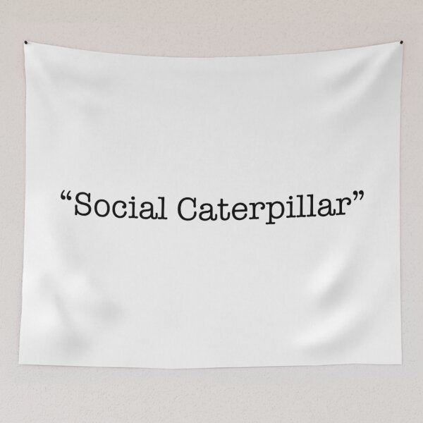 Item preview, "Social Caterpillar" Black Text Design designed and sold by Cute Designs Shop.
