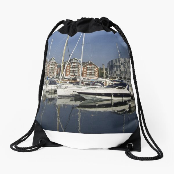 University Campus and Ipswich Waterfront Drawstring Bag