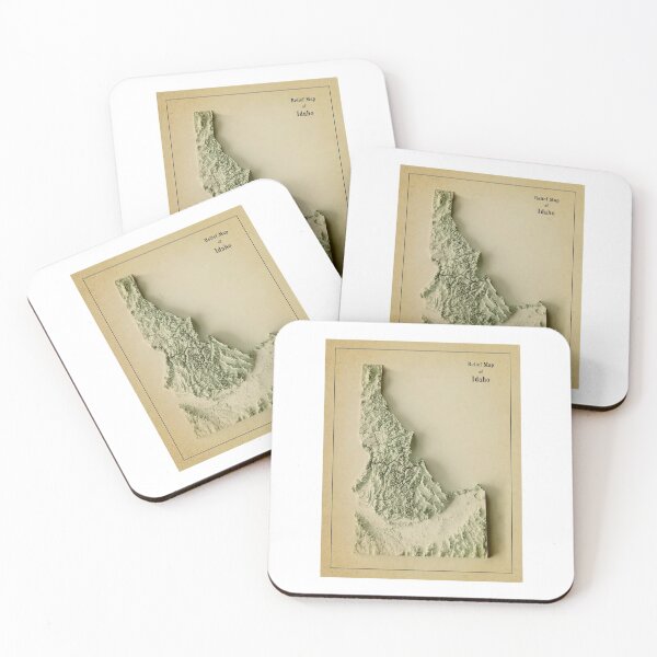 Item preview, Idaho Relief Map 3D digitally-rendered designed and sold by ThinkAboutMaps.