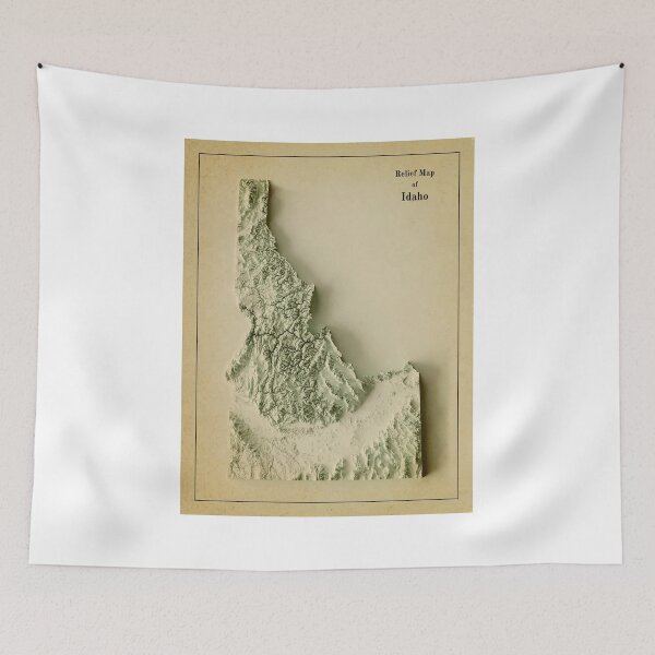 Item preview, Idaho Relief Map 3D digitally-rendered designed and sold by ThinkAboutMaps.