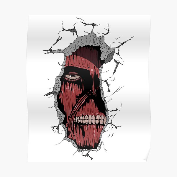 Titan Face In The Wall Posters | Redbubble