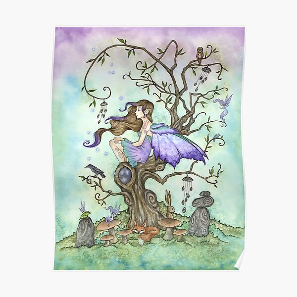 AMY BROWN NEW &MINT FAIRY POSTCARD/MINI ART PRINT BUTTERFLY MASQUERADE FAIRY FAE 