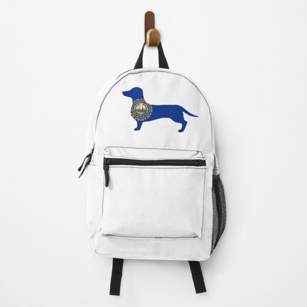 Item preview, New Hampshire Dachshund Flag designed and sold by Wienerful.