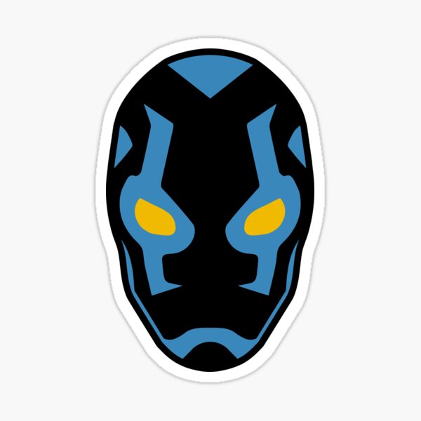 Blue Beetle Mask Sticker