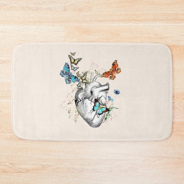 Item preview, heart is in spring, love and flowers and butterflies,heart illustrations designed and sold by Collagedream.