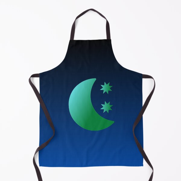 Item preview, Blue and Green Gradient Crescent Moon and Stars with Gradient Sky designed and sold by ShaunSandhu.