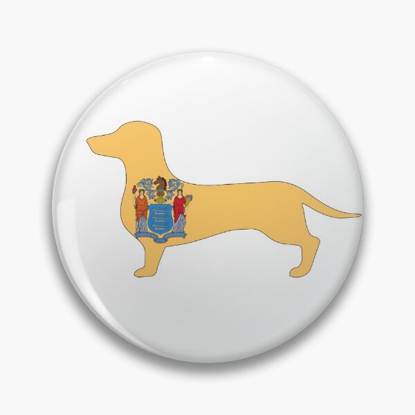 Item preview, New Jersey Dachshund Flag designed and sold by Wienerful.
