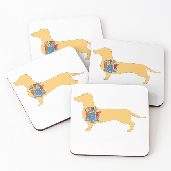 Item preview, New Jersey Dachshund Flag designed and sold by Wienerful.