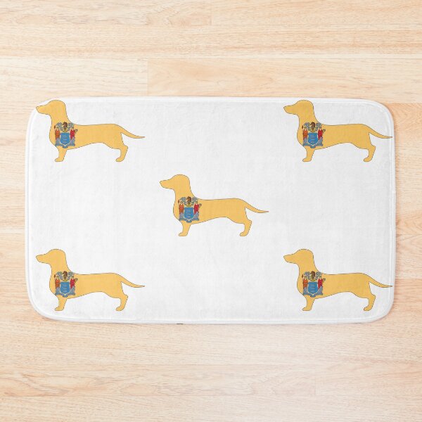 Item preview, New Jersey Dachshund Flag designed and sold by Wienerful.