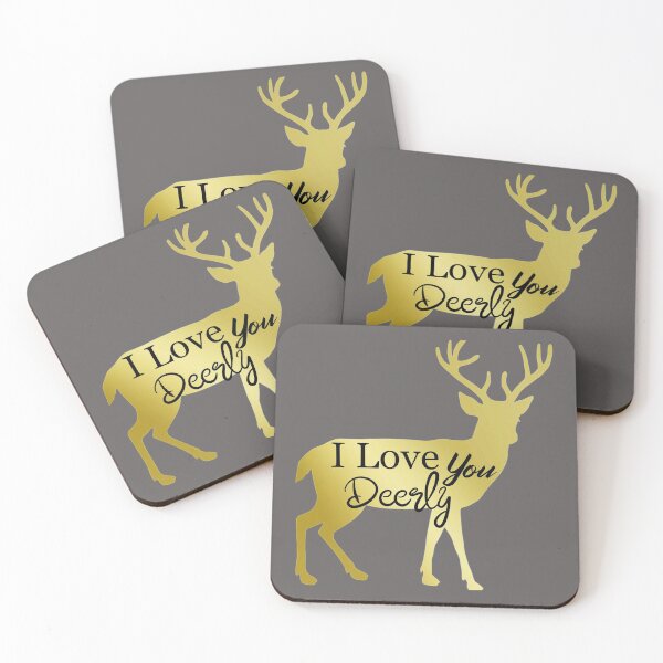 Item preview, I love you Deerly, gold deer designed and sold by DiensDesign.
