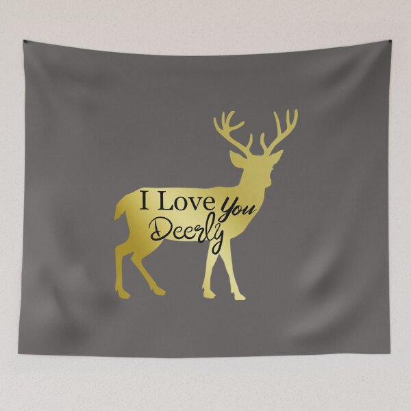 Item preview, I love you Deerly, gold deer designed and sold by DiensDesign.