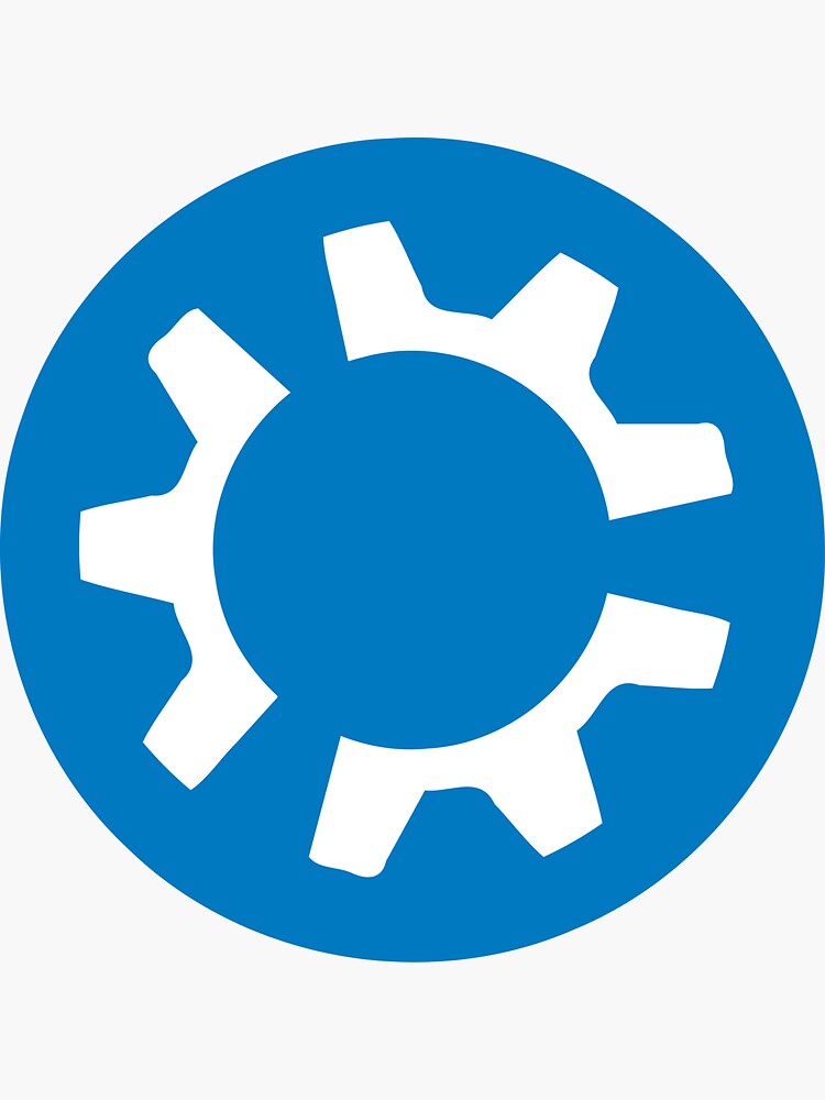 Thumbnail 3 of 3, Sticker, kubuntu logo designed and sold by Jugulaire.