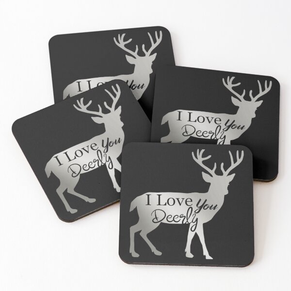 Item preview, I love you Deerly, silver deer designed and sold by DiensDesign.