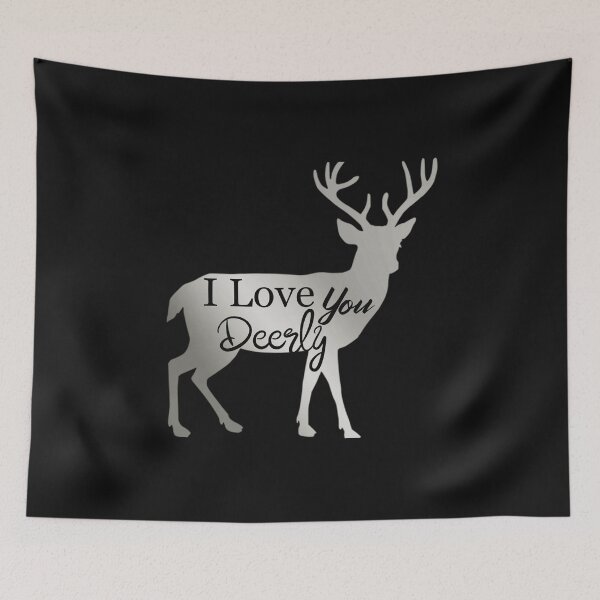 Item preview, I love you Deerly, silver deer designed and sold by DiensDesign.