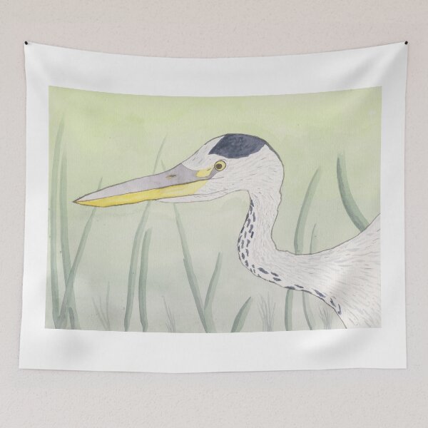 Item preview, Great Blue Heron Watercolor Painting designed and sold by TheWaterBirds.