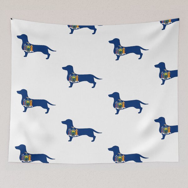 Item preview, New York Dachshund Flag designed and sold by Wienerful.