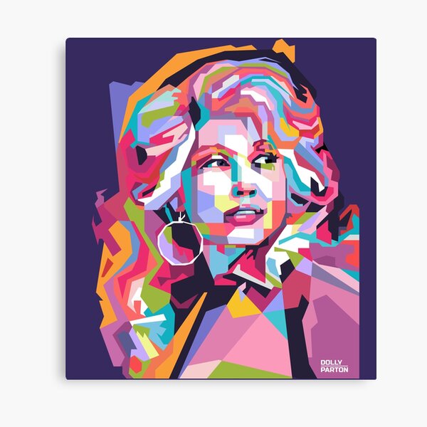 Résumé Dolly Parton dans WPAP Impression sur toile