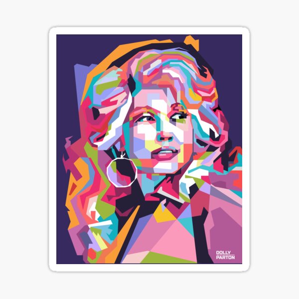 Abstract Dolly Parton in WPAP Sticker