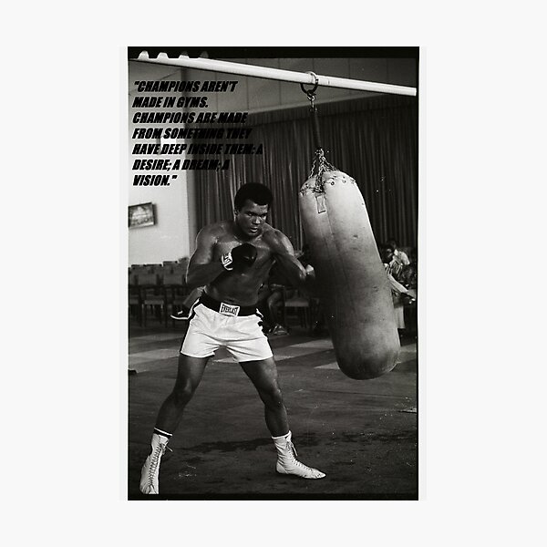 Citation du champion Mohamed Ali Impression photo