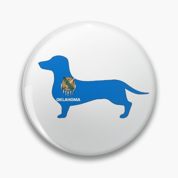Item preview, Oklahoma Dachshund Flag designed and sold by Wienerful.